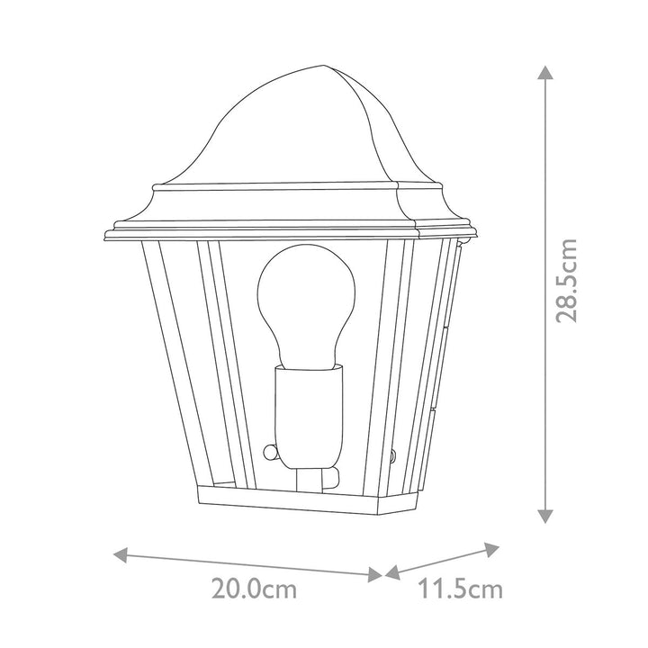 Norlys St James 1 Light Wall Lantern - Brass ST-JAMES-BRASS Aged Brass