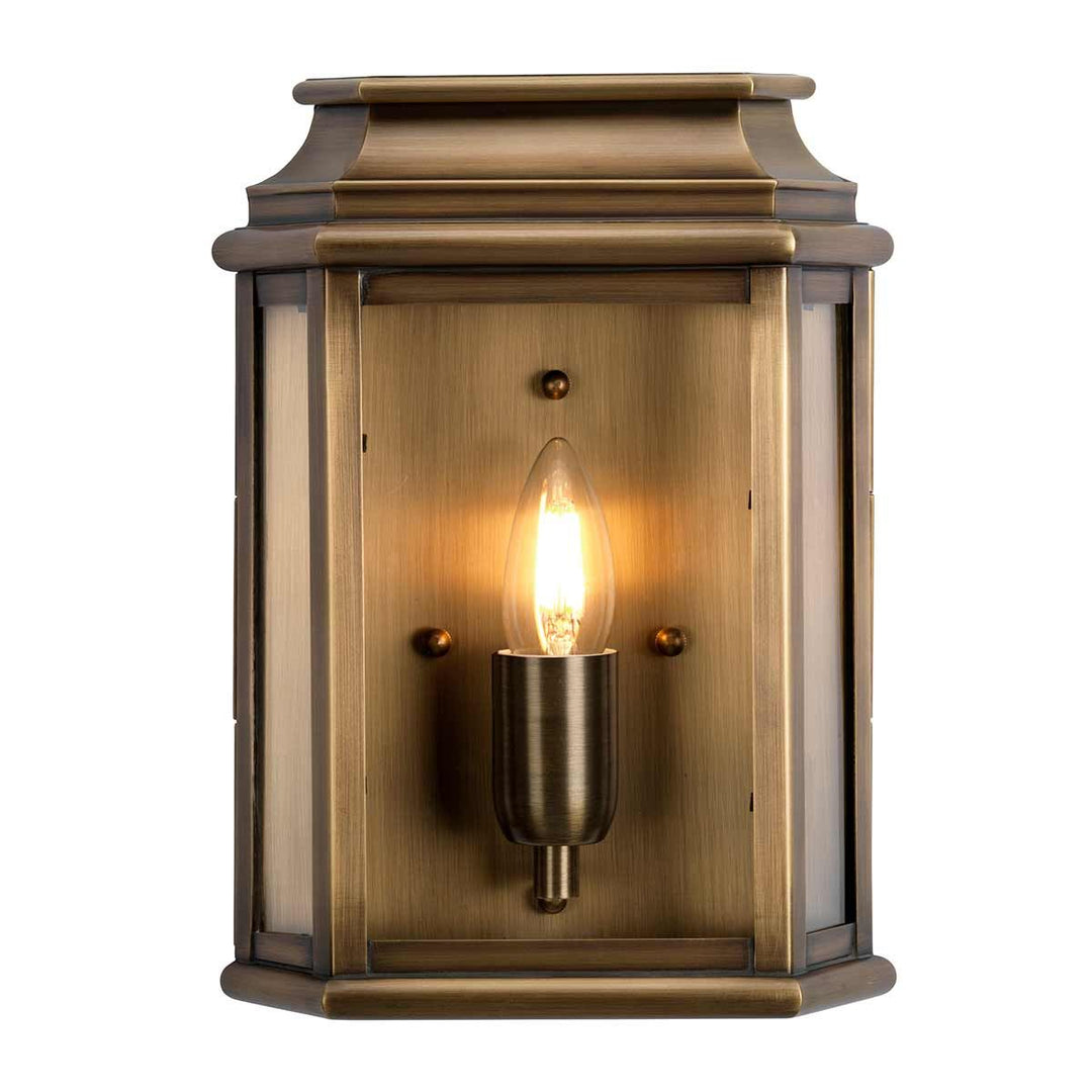 Norlys St Martins 1 Light Wall Lantern  ST-MARTINS-BR Aged Brass