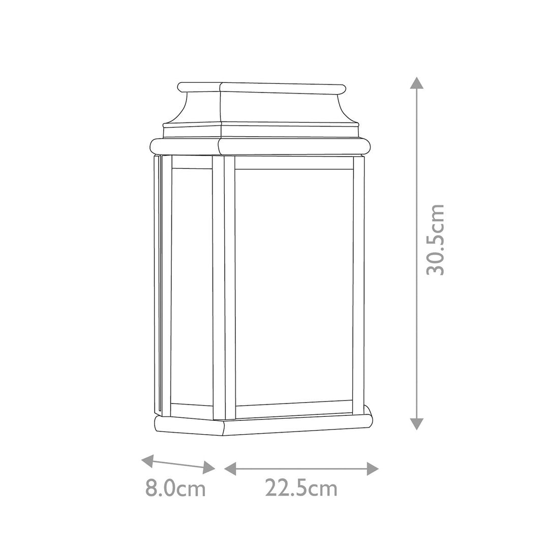 Norlys St Martins 1 Light Wall Lantern  ST-MARTINS-BR Aged Brass