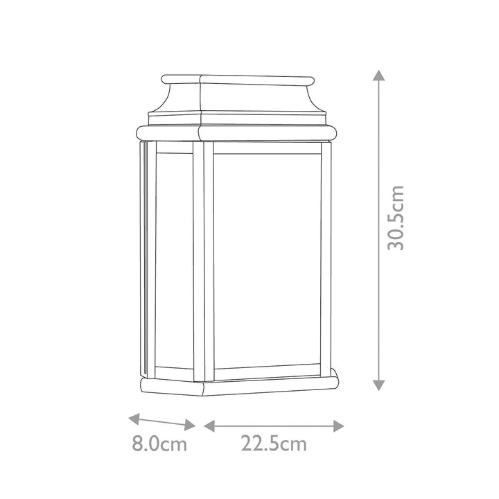 Norlys St Martins 1 Light Wall Lantern  ST-MARTINS-BR Aged Brass