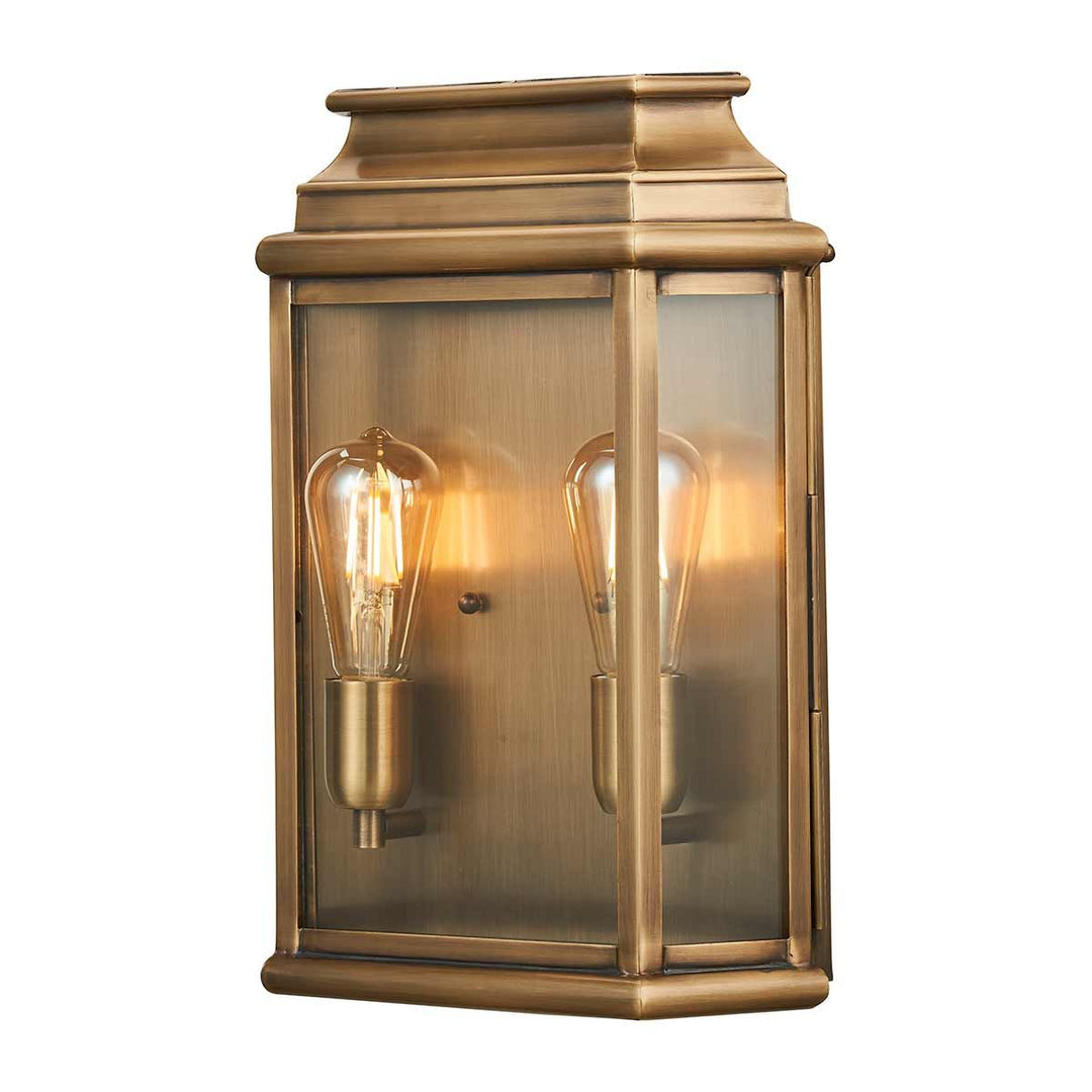 Norlys St Martins 2 Light Large Wall Lantern ST-MARTINS-L-BR Aged Brass