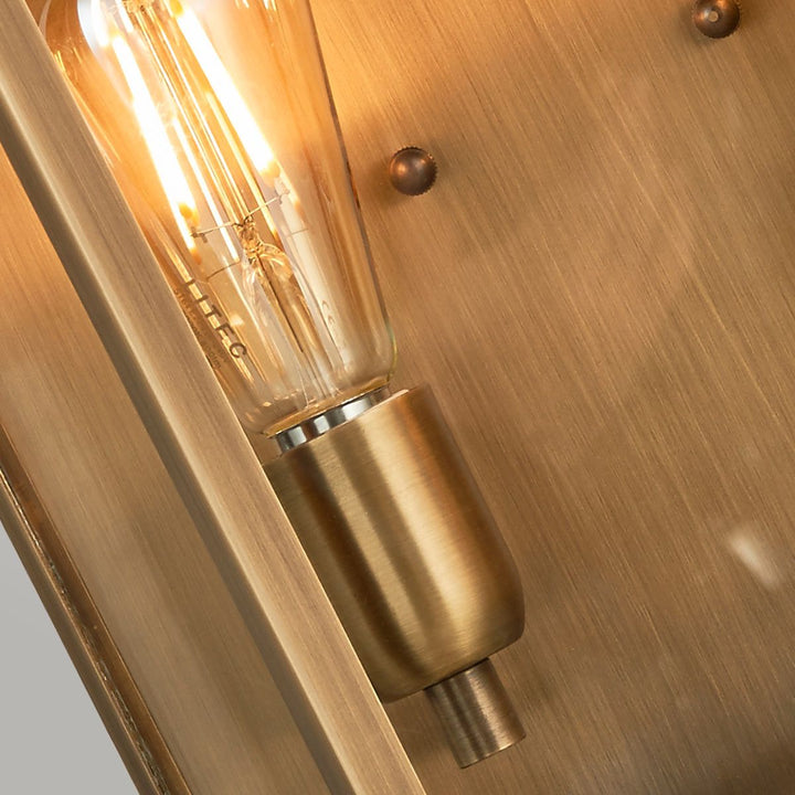 Norlys St Martins 2 Light Large Wall Lantern ST-MARTINS-L-BR Aged Brass