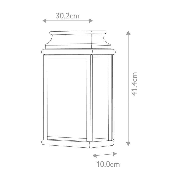 Norlys St Martins 2 Light Large Wall Lantern ST-MARTINS-L-BR Aged Brass