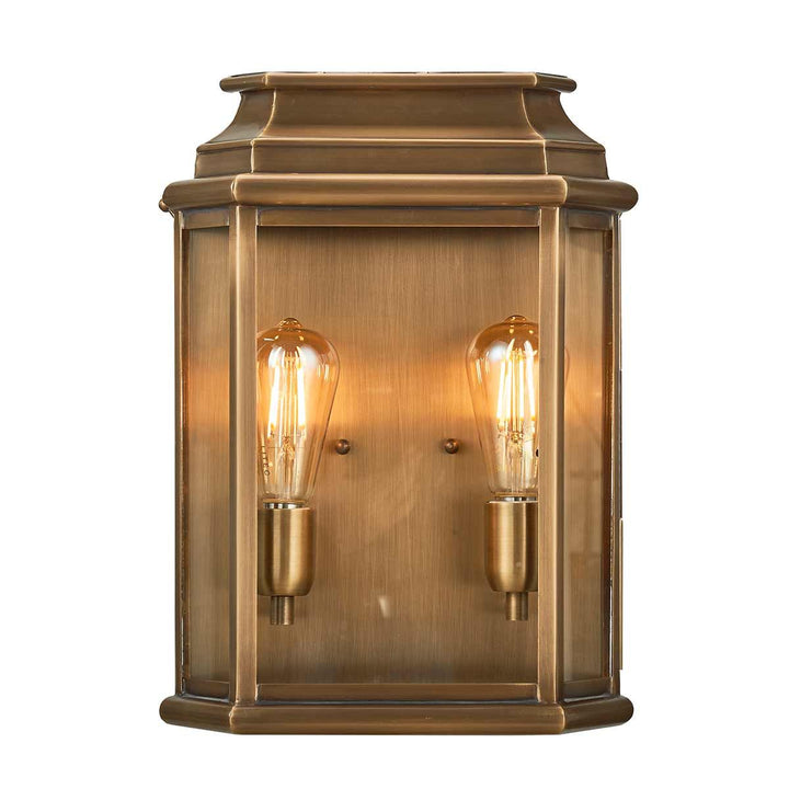 Norlys St Martins 2 Light Large Wall Lantern ST-MARTINS-L-BR Aged Brass