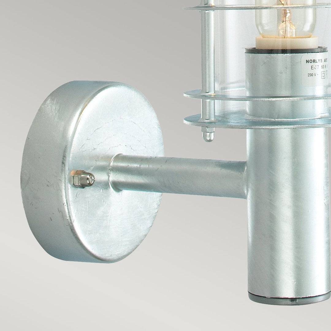 Elstead Lighting Stockholm 1 Light Wall Lantern - Galvanised ST1-GALVANIZED Galvanised