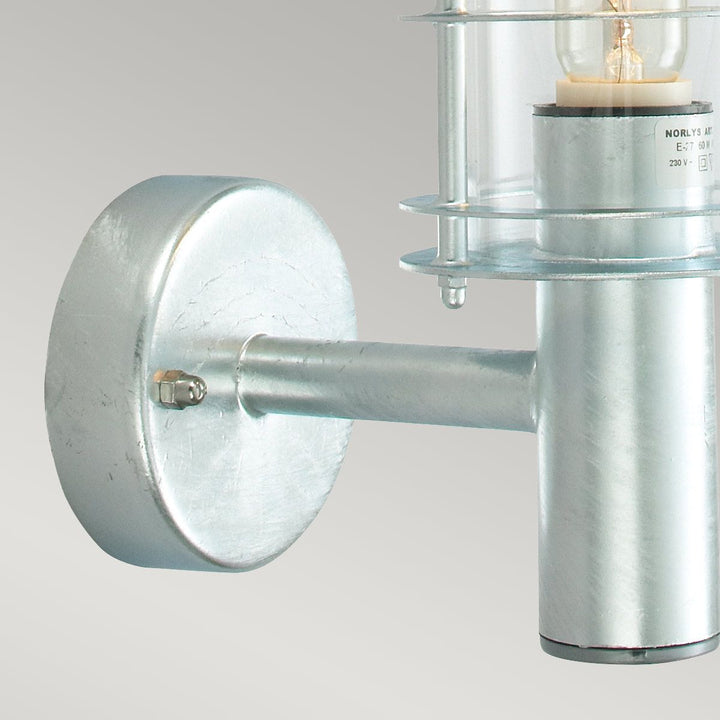 Elstead Lighting Stockholm 1 Light Wall Lantern - Galvanised ST1-GALVANIZED Galvanised