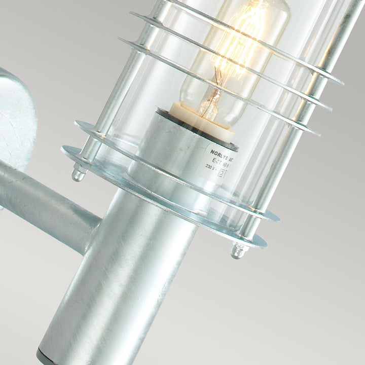 Elstead Lighting Stockholm 1 Light Wall Lantern - Galvanised ST1-GALVANIZED Galvanised
