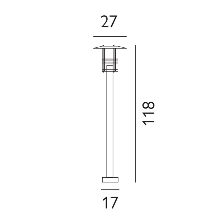 Elstead Lighting Stockholm 1 Light Pillar - Galvanised ST4-GALVANIZED Galvanised