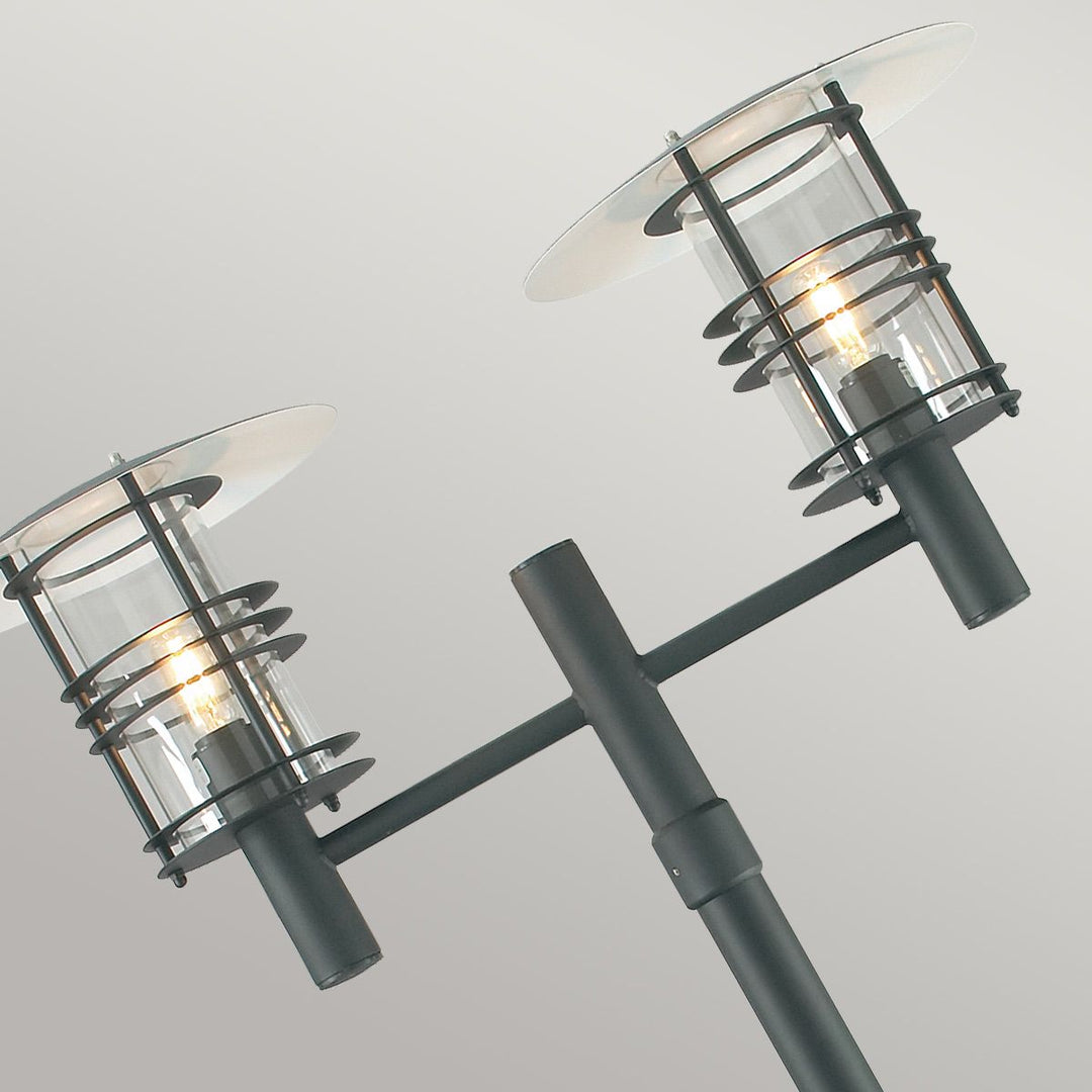 Elstead Lighting Stockholm 2 Light Twin Lamp Post - Black  ST6-BLACK Black