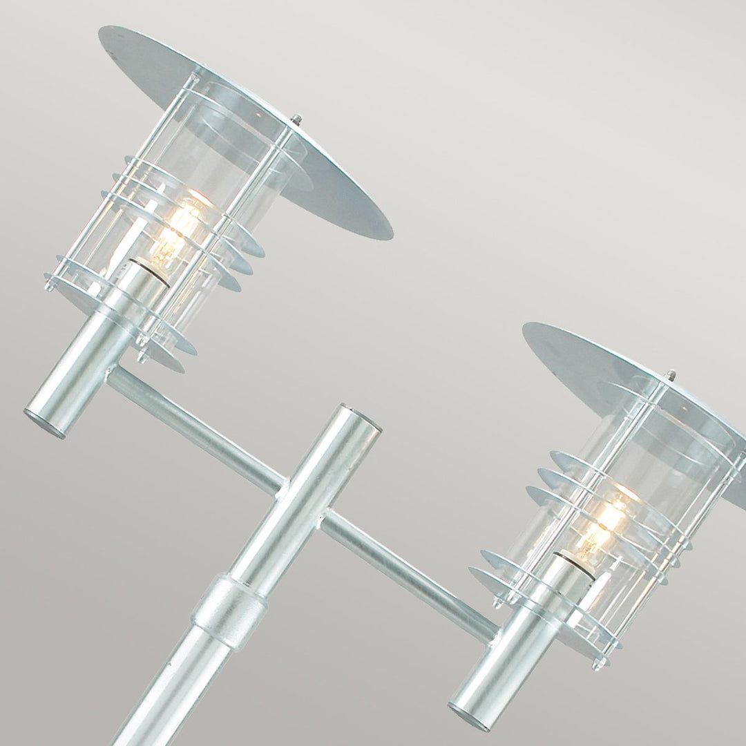Elstead Lighting Stockholm 2 Light Twin Lamp Post - Galvanised ST6-GALVANIZED Galvanised