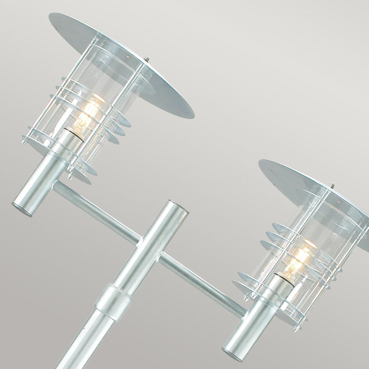 Elstead Lighting Stockholm 2 Light Twin Lamp Post - Galvanised ST6-GALVANIZED Galvanised