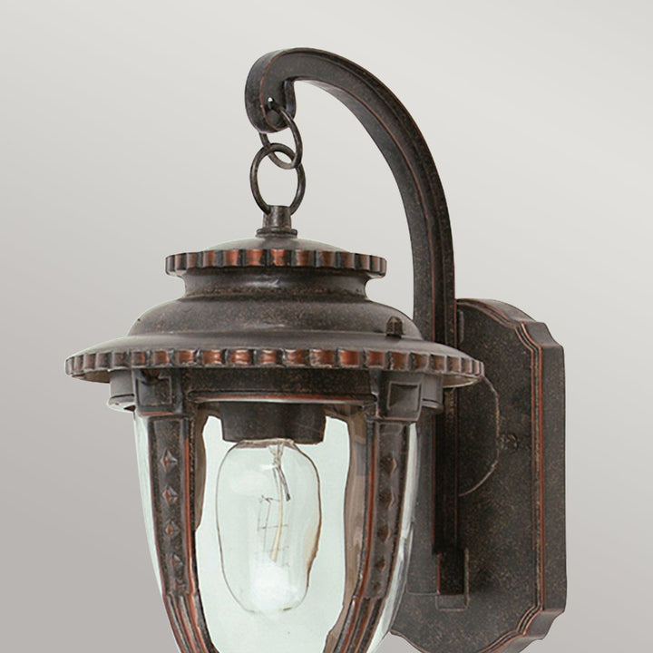 Norlys St Louis 1 Light Medium Wall Lantern STL2-M-WB Weathered Bronze