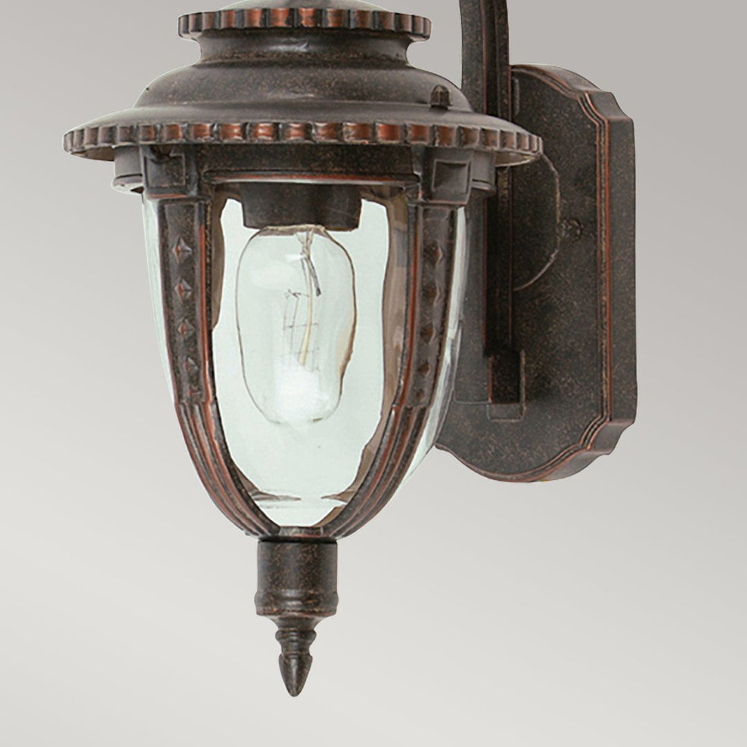 Norlys St Louis 1 Light Medium Wall Lantern STL2-M-WB Weathered Bronze