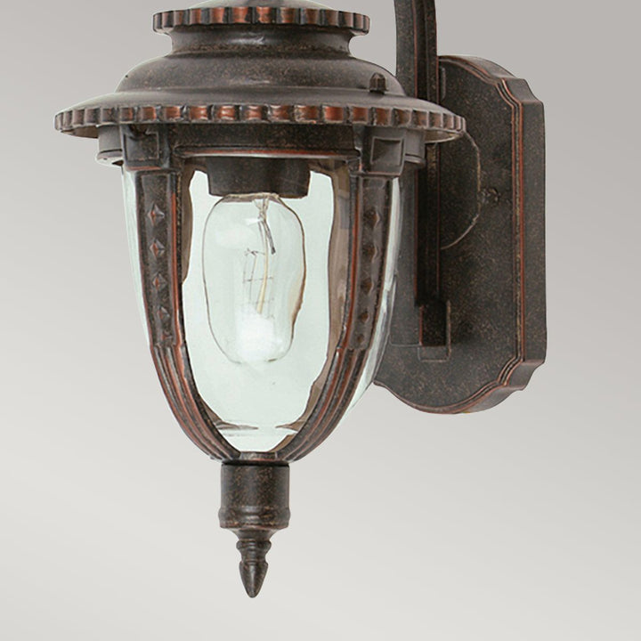 Norlys St Louis 1 Light Medium Wall Lantern STL2-M-WB Weathered Bronze
