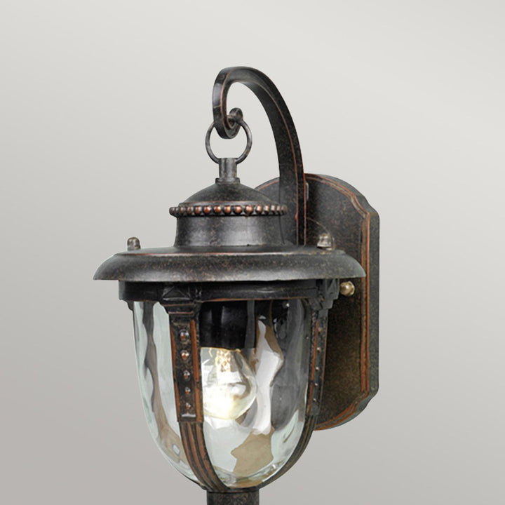 Norlys St Louis 1 Light Small Wall Lantern STL2-S-WB Weathered Bronze