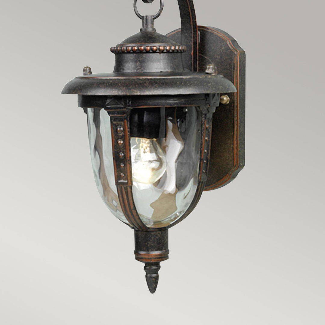 Norlys St Louis 1 Light Small Wall Lantern STL2-S-WB Weathered Bronze