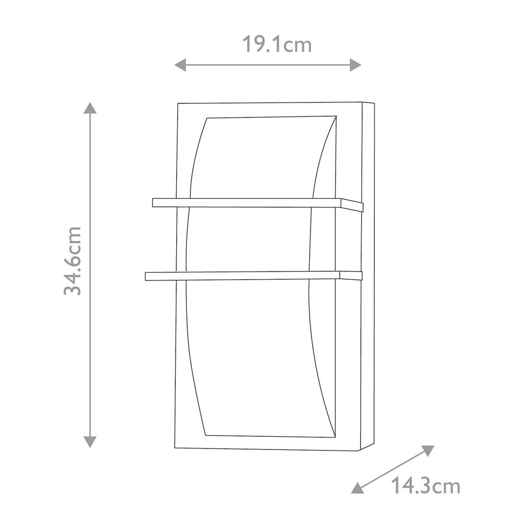 Norlys Sven 1 Light Wall Lantern  SVEN-2W Graphite