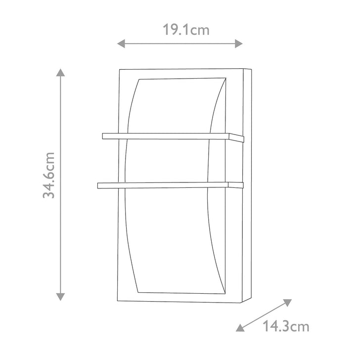 Norlys Sven 1 Light Wall Lantern  SVEN-2W Graphite