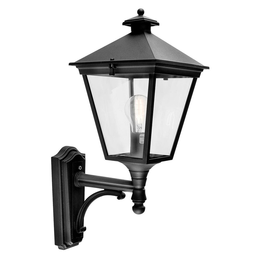 Elstead Lighting Turin 1 Light Up Wall Lantern - Black  T1-BLACK Black