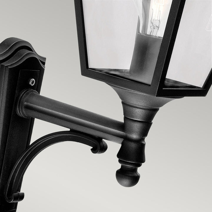 Elstead Lighting Turin 1 Light Up Wall Lantern - Black  T1-BLACK Black