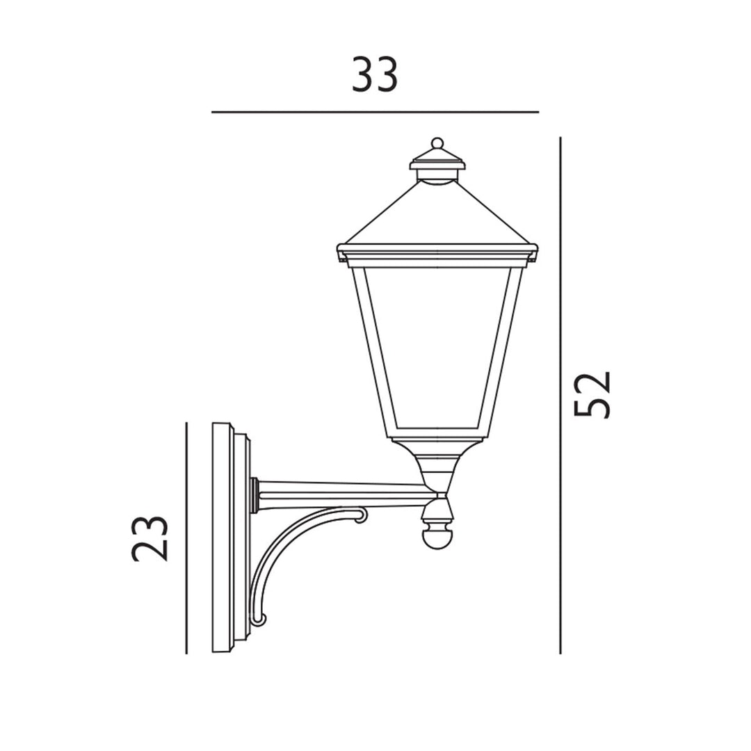 Elstead Lighting Turin 1 Light Up Wall Lantern - Black  T1-BLACK Black