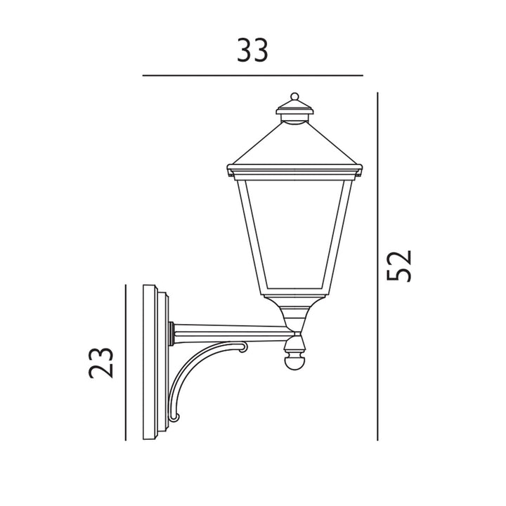 Elstead Lighting Turin 1 Light Up Wall Lantern - Black  T1-BLACK Black