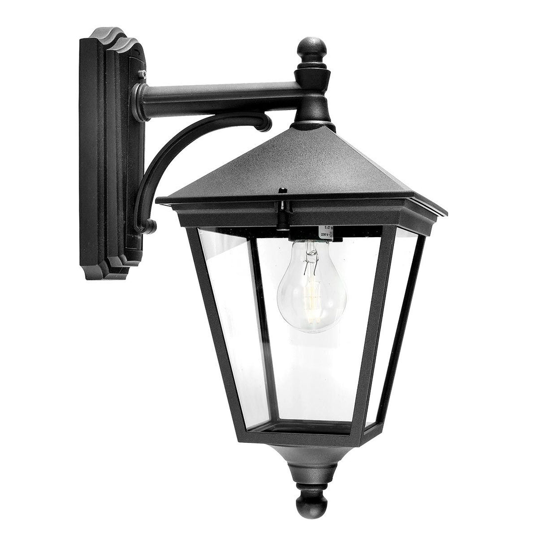 Elstead Lighting Turin 1 Light Down Wall Lantern - Black  T2-BLACK Black
