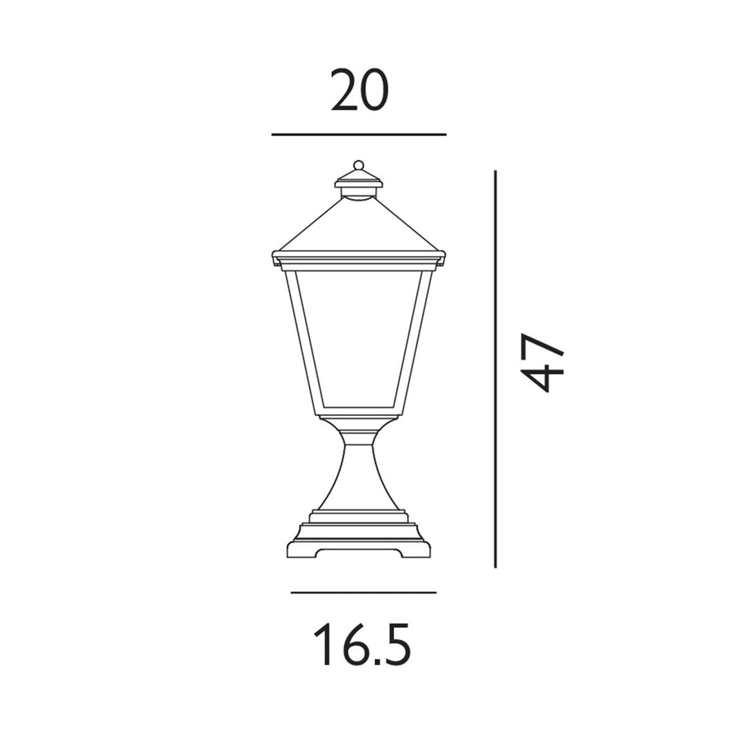 Elstead Lighting Turin 1 Light Pedestal - Black  T3-BLACK Black