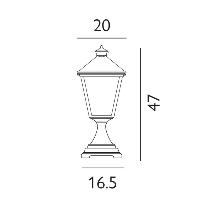 Elstead Lighting Turin 1 Light Pedestal - Black  T3-BLACK Black