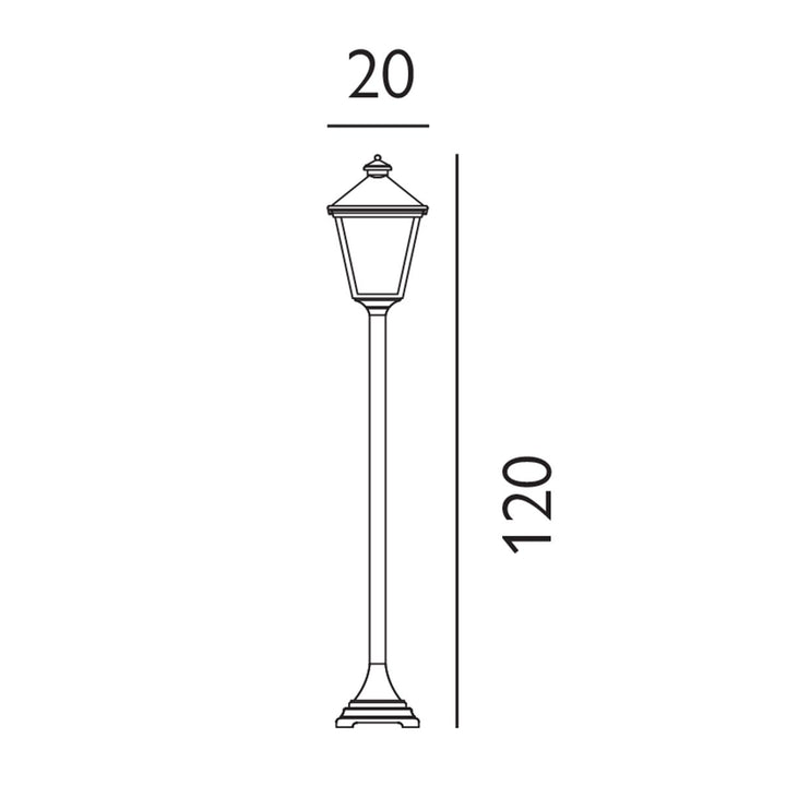 Elstead Lighting Turin 1 Light Pillar - Black  T4-BLACK Black