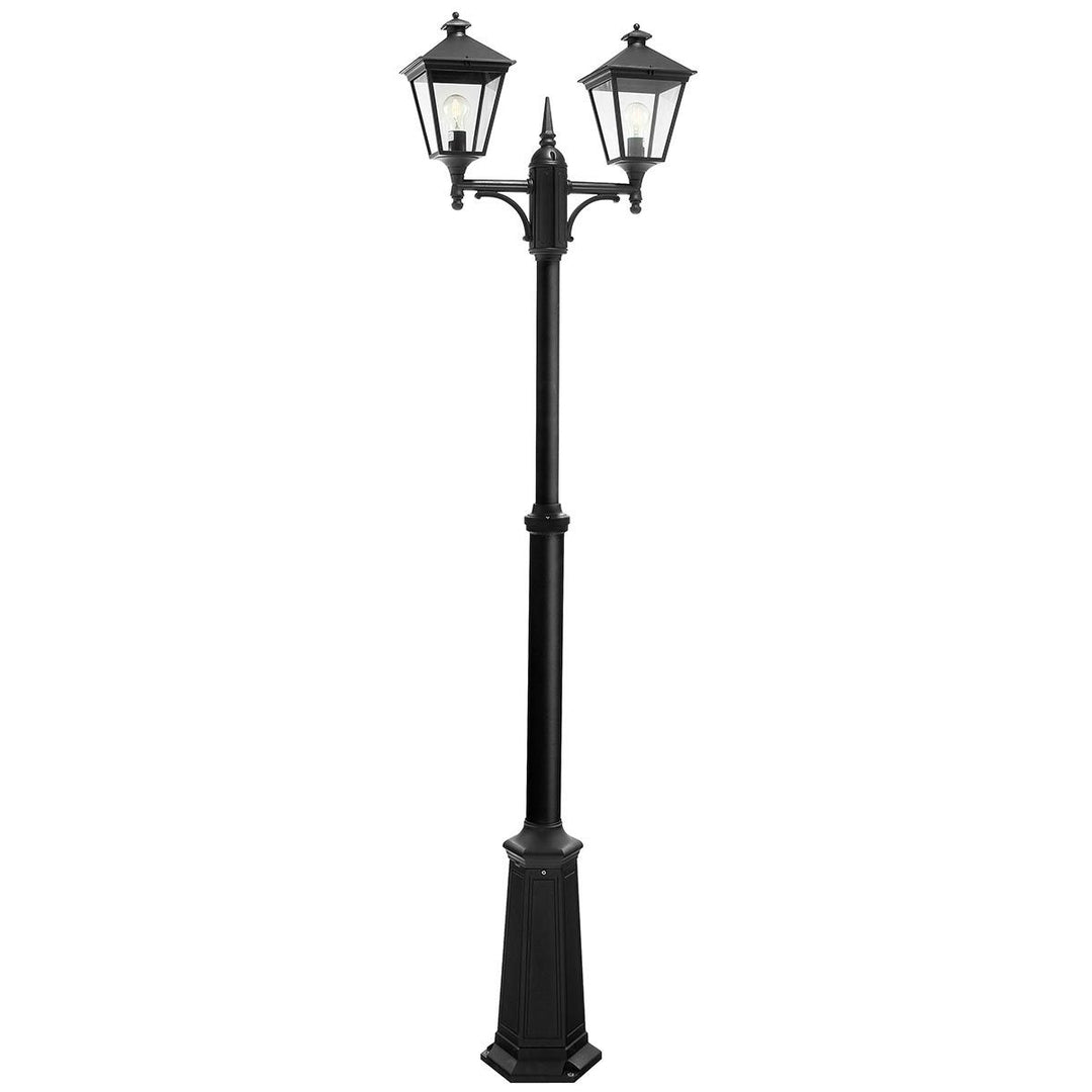 Elstead Lighting Turin 2 Light Twin Lamp Post - Black  T6-BLACK Black