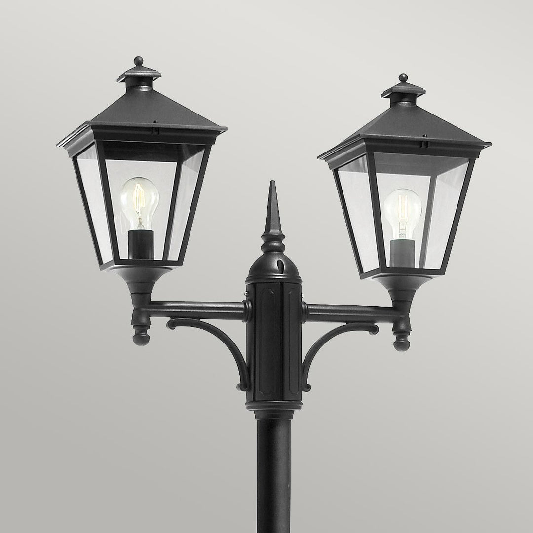 Elstead Lighting Turin 2 Light Twin Lamp Post - Black  T6-BLACK Black
