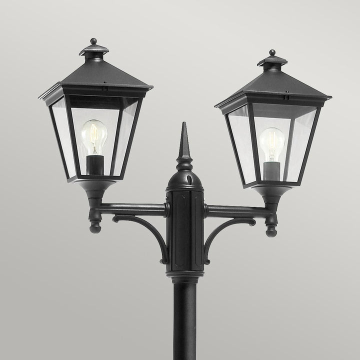 Elstead Lighting Turin 2 Light Twin Lamp Post - Black  T6-BLACK Black