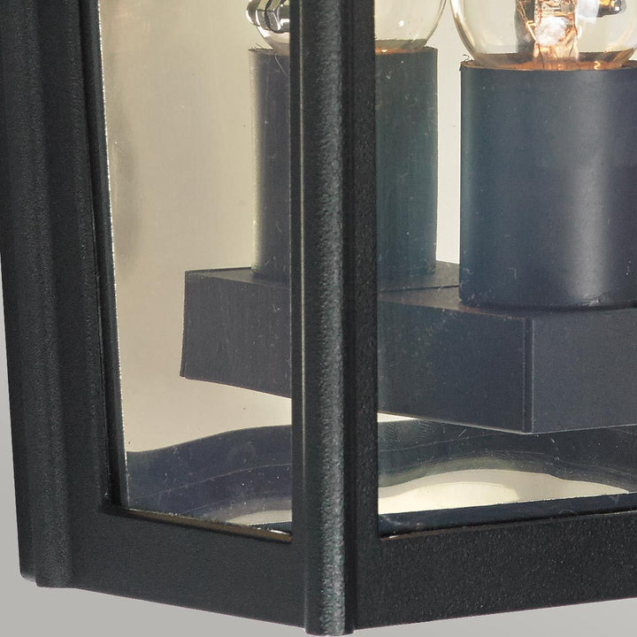 Elstead Lighting Turin 1 Light Half Wall Lantern - Black     T7-2-BLACK Black
