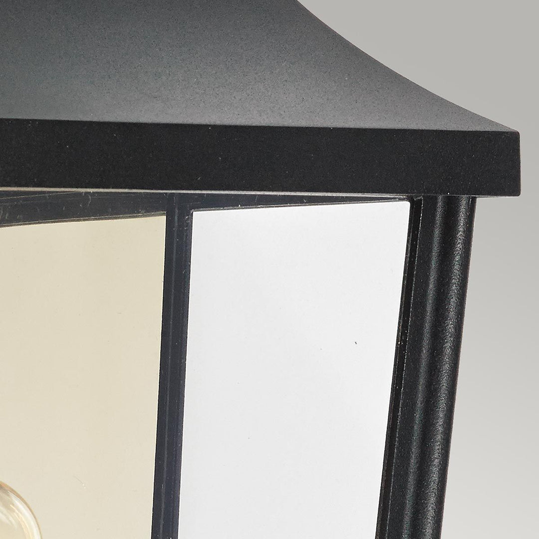 Elstead Lighting Turin 1 Light Half Wall Lantern - Black     T7-2-BLACK Black