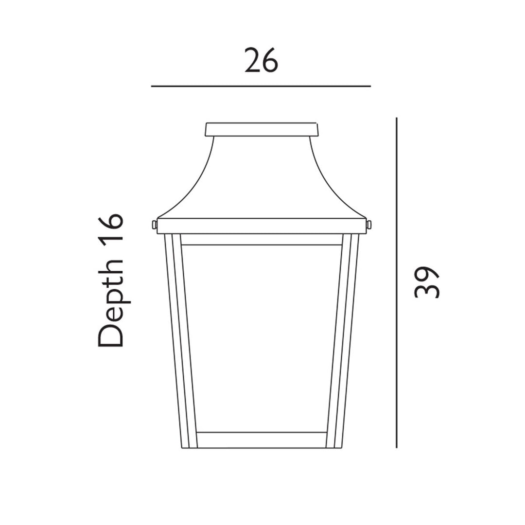 Elstead Lighting Turin 1 Light Half Wall Lantern - Black     T7-2-BLACK Black