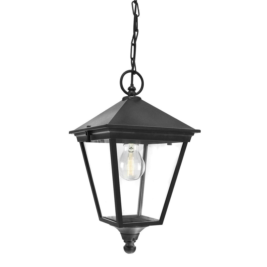 Elstead Lighting Turin 1 Light Chain Lantern - Black  T8-BLACK Black
