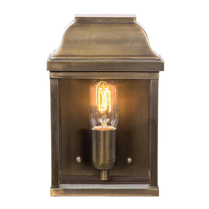 Norlys Victoria 1 Light Wall Lantern - Brass  VICTORIA-BR Aged Brass