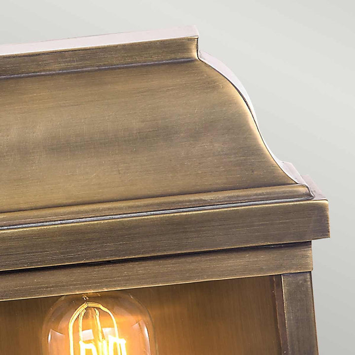 Norlys Victoria 1 Light Wall Lantern - Brass  VICTORIA-BR Aged Brass