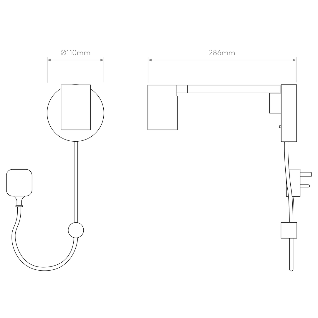 Image of Astro Ascoli Swing Plug In, supplied by Prisma Lighting