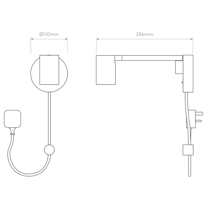 Image of Astro Ascoli Swing Plug In, supplied by Prisma Lighting