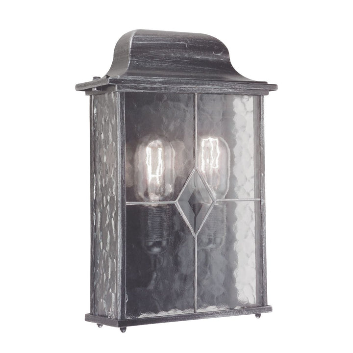 Norlys Wexford 2 Light Half Lantern WX7 Black/Silver