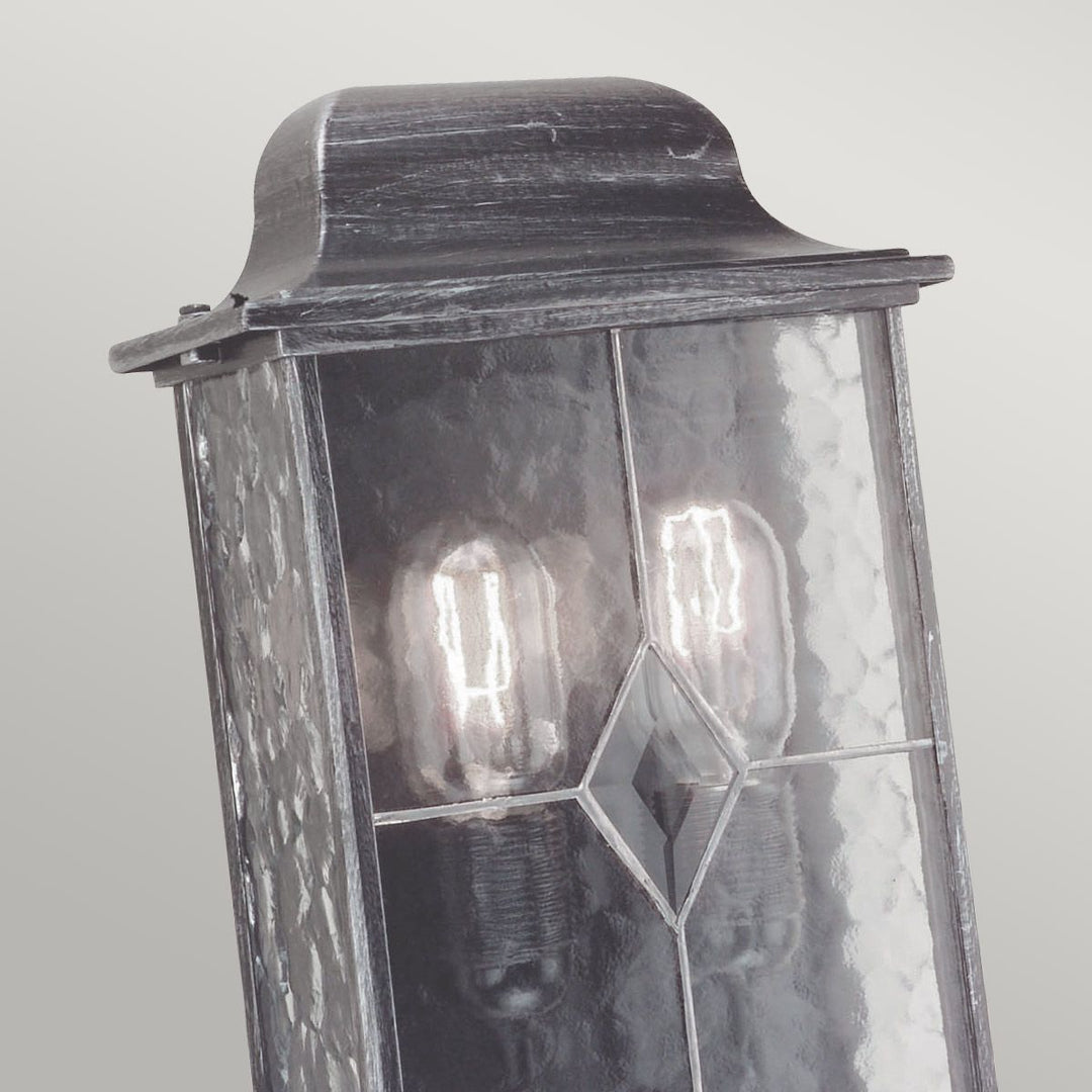 Norlys Wexford 2 Light Half Lantern WX7 Black/Silver