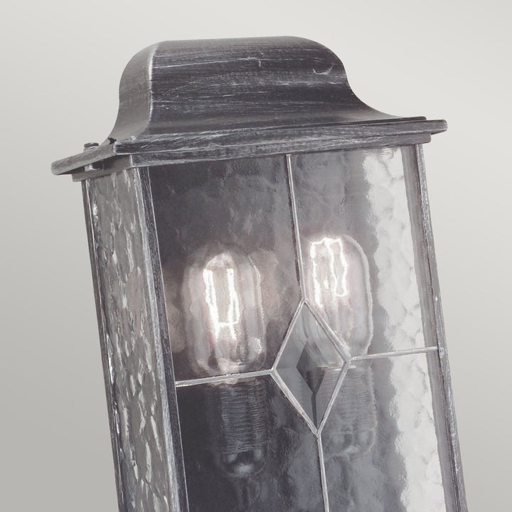 Norlys Wexford 2 Light Half Lantern WX7 Black/Silver
