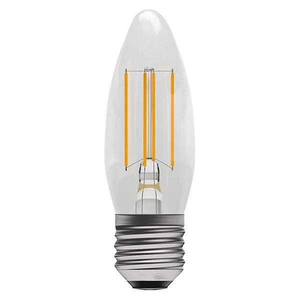 4W LED ES 2700K Clear Filament Candle Bulbs - Dimmable