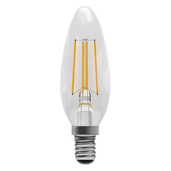 4W LED 2700K Filament Clear Candle Dimmable Light Bulb (SES)