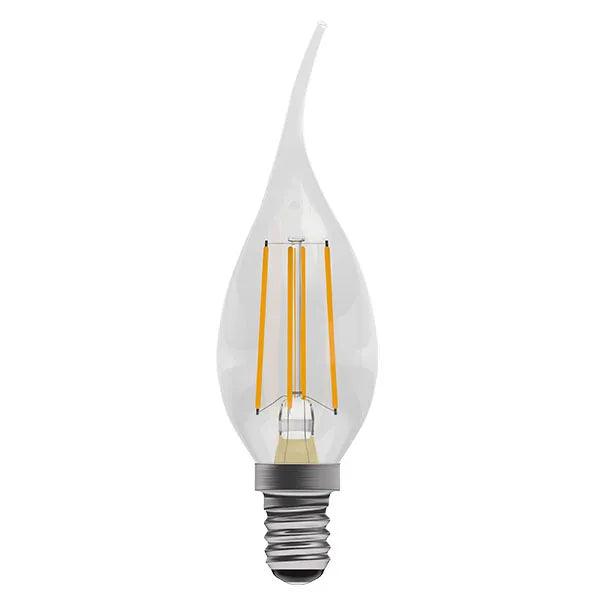 LED Filament Candle - 4W SES 2700K Bent Tip Clear - Energy-Efficient