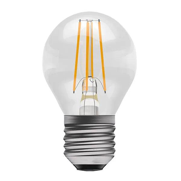 4W LED 2700K Filament Clear Round Non-Dimmable Light Bulb (ES)