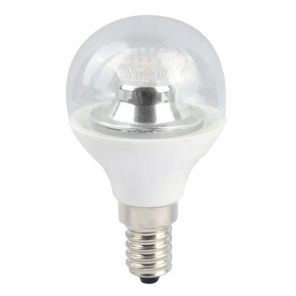 4W LED 4000K Dimmable Round Ball Clear Lights - Pack of 10 - SES