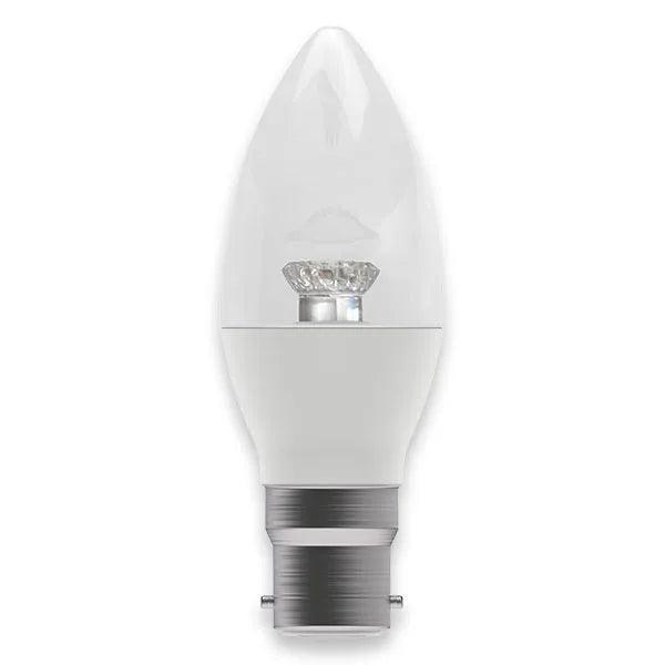 4W LED 2700K Dimmable Candle Clear - BC (Pack of 10) 5138